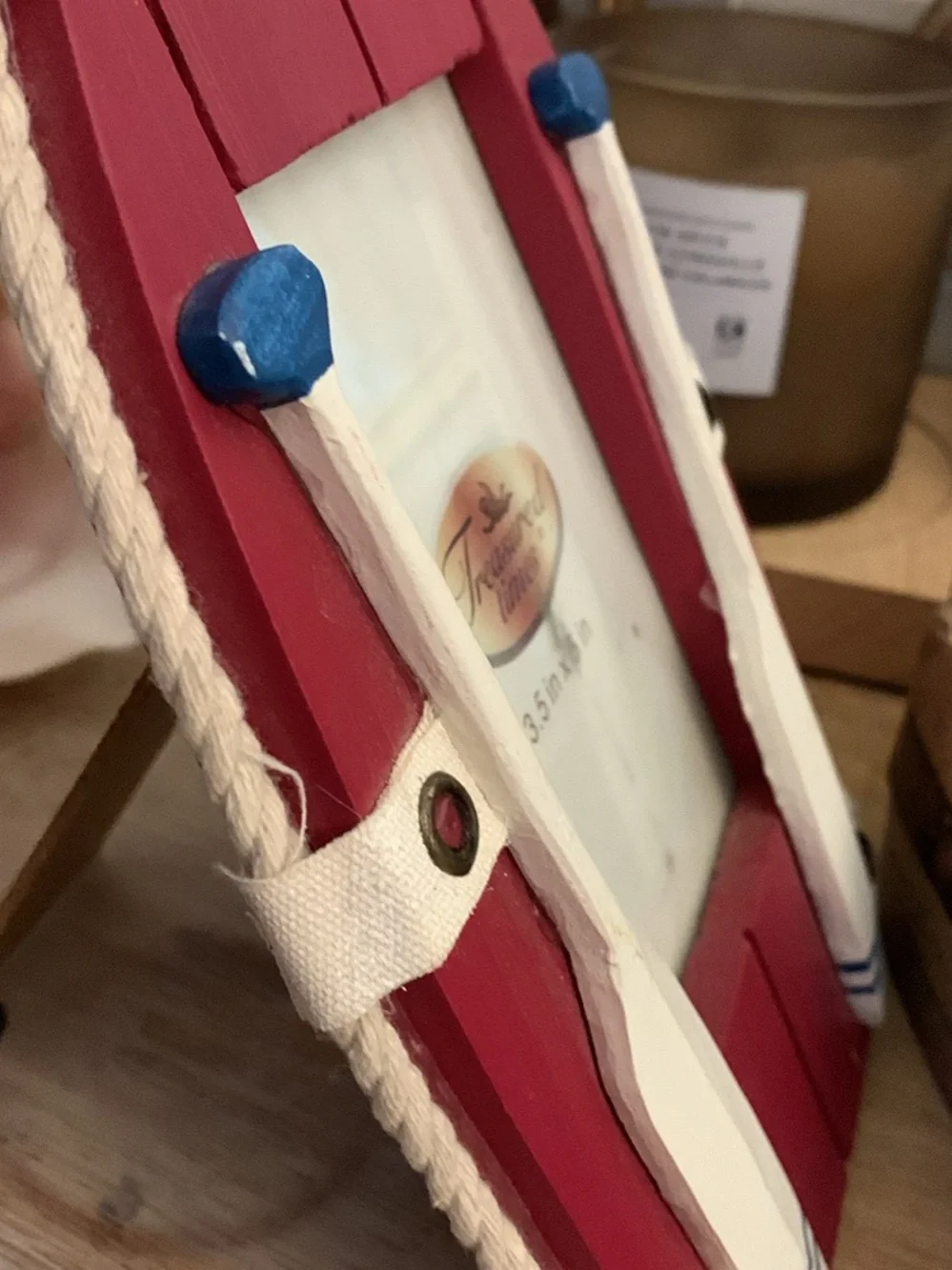 Red Nautical Paddle Photo Frame